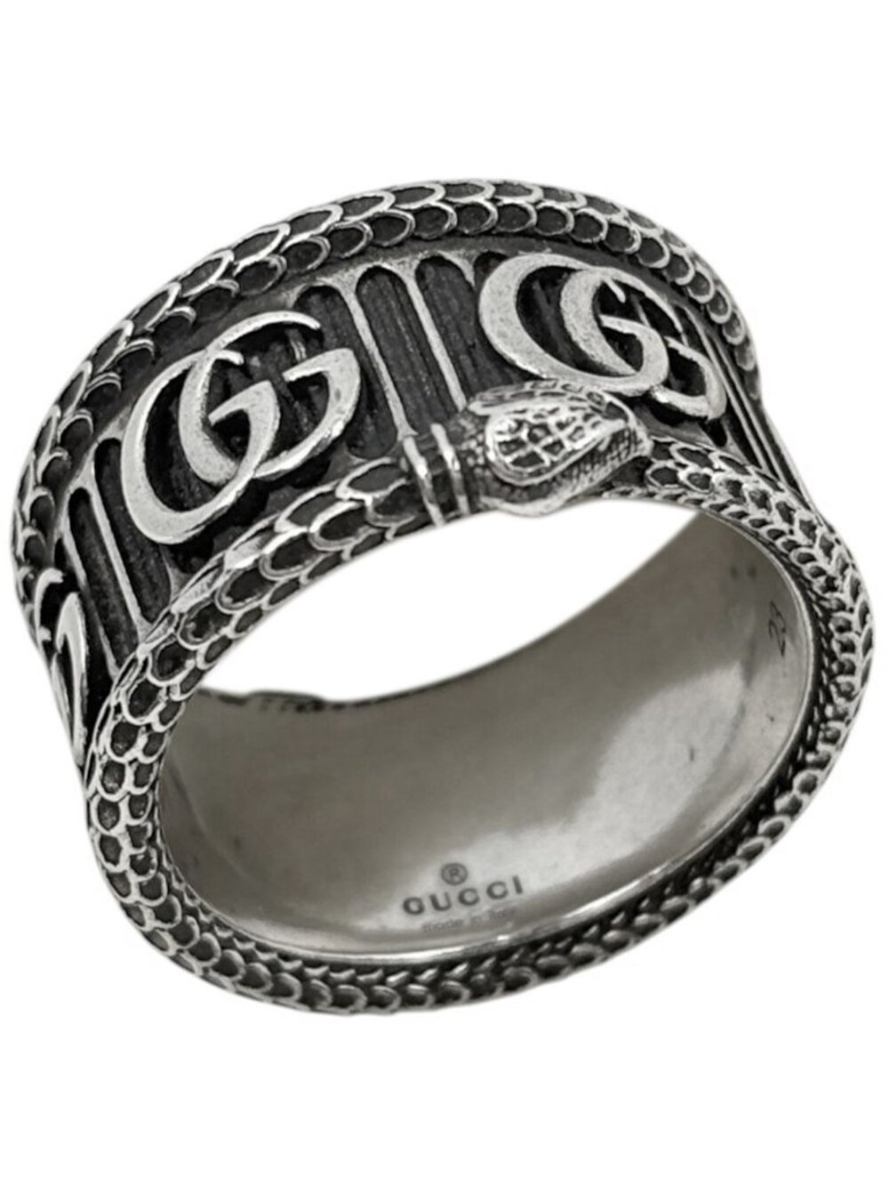 Gucci Ring GG Marmont Snake 925 Sterling Silver